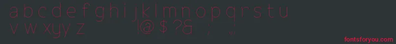 FlexdisplayThin Font – Red Fonts on Black Background
