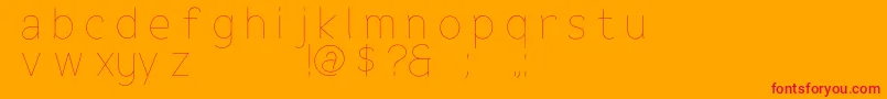 FlexdisplayThin Font – Red Fonts on Orange Background