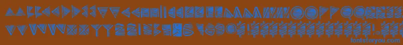 Touppeka Font – Blue Fonts on Brown Background