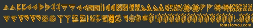 Touppeka Font – Orange Fonts on Black Background