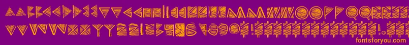 Touppeka Font – Orange Fonts on Purple Background