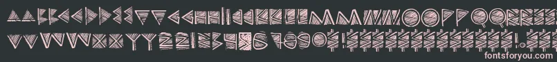 Touppeka Font – Pink Fonts on Black Background