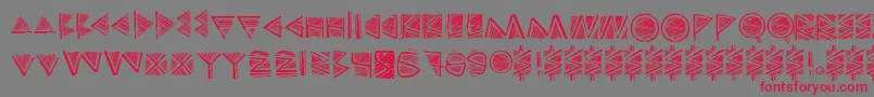 Touppeka Font – Red Fonts on Gray Background