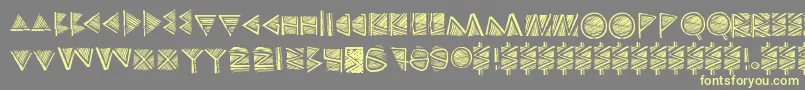 Touppeka Font – Yellow Fonts on Gray Background