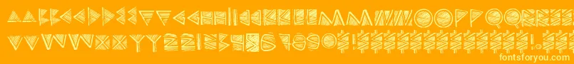 Touppeka Font – Yellow Fonts on Orange Background