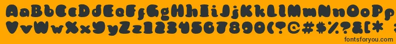 KongquestRegular-Schriftart – Schwarze Schriften auf orangefarbenem Hintergrund