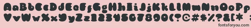 KongquestRegular Font – Black Fonts on Pink Background