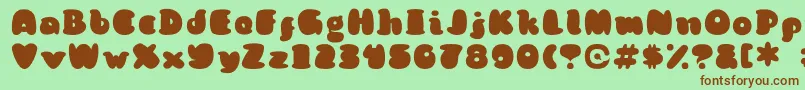 KongquestRegular Font – Brown Fonts on Green Background