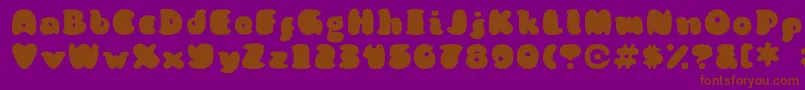 KongquestRegular Font – Brown Fonts on Purple Background