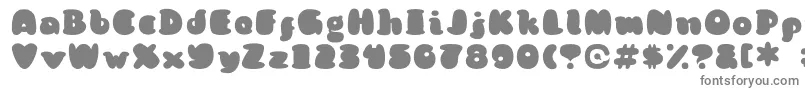 フォントKongquestRegular – 白い背景に灰色の文字