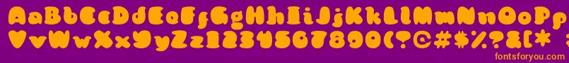 KongquestRegular Font – Orange Fonts on Purple Background