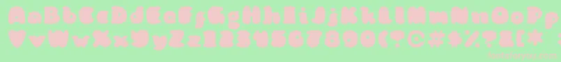 KongquestRegular Font – Pink Fonts on Green Background