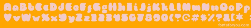 KongquestRegular Font – Pink Fonts on Orange Background