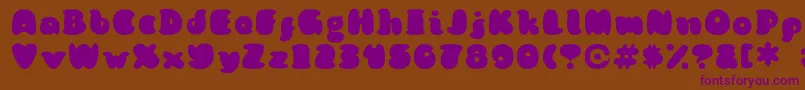 KongquestRegular Font – Purple Fonts on Brown Background