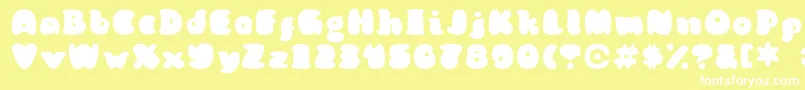 KongquestRegular Font – White Fonts on Yellow Background