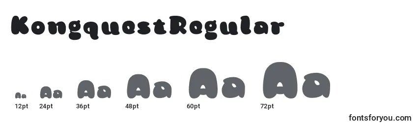 Размеры шрифта KongquestRegular