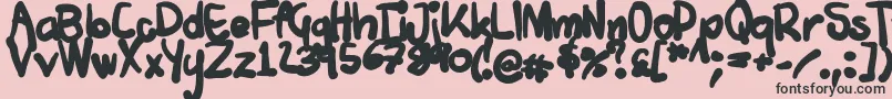 Tuschtouch4 Font – Black Fonts on Pink Background