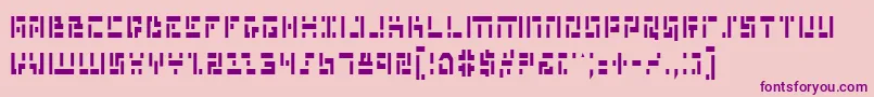 MissileManCondensed Font – Purple Fonts on Pink Background