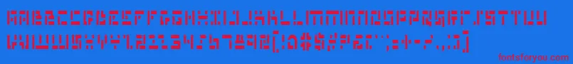 フォントMissileManCondensed – 赤い文字の青い背景