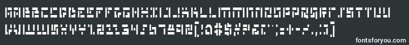 フォントMissileManCondensed – 黒い背景に白い文字