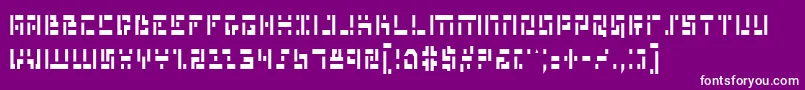 フォントMissileManCondensed – 紫の背景に白い文字