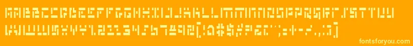 MissileManCondensed Font – Yellow Fonts on Orange Background