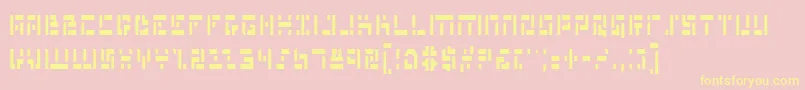 MissileManCondensed Font – Yellow Fonts on Pink Background