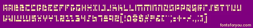 MissileManCondensed Font – Yellow Fonts on Purple Background