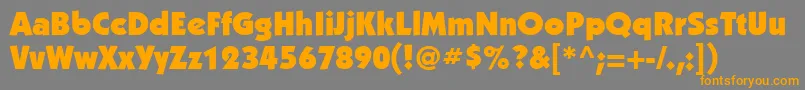KabelettUltra-Schriftart – Orangefarbene Schriften auf grauem Hintergrund