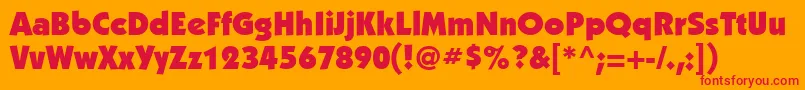 KabelettUltra Font – Red Fonts on Orange Background