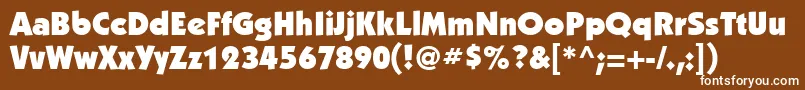 フォントKabelettUltra – 茶色の背景に白い文字