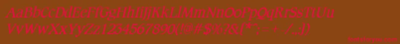 CotlinBoldItalic Font – Red Fonts on Brown Background