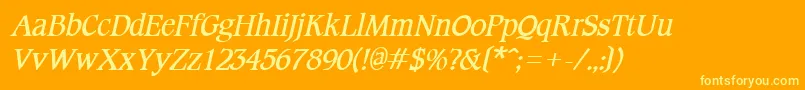 CotlinBoldItalic Font – Yellow Fonts on Orange Background