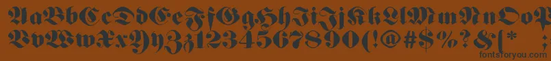 Germanfatman Font – Black Fonts on Brown Background