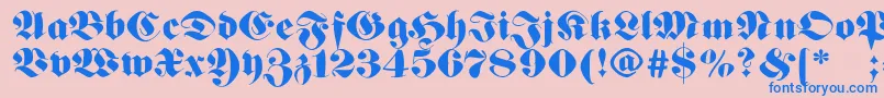 Шрифт Germanfatman – синие шрифты на розовом фоне
