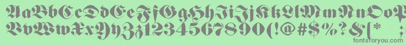 Шрифт Germanfatman – серые шрифты на зелёном фоне