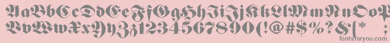 Шрифт Germanfatman – серые шрифты на розовом фоне