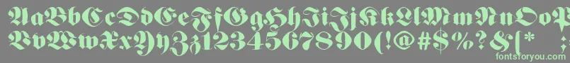 Germanfatman-fontti – vihreät fontit harmaalla taustalla