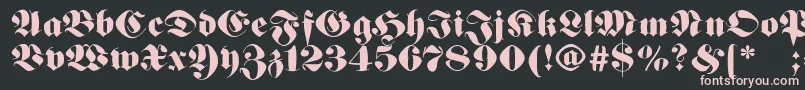 Germanfatman Font – Pink Fonts on Black Background