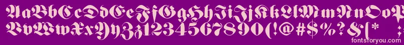 Germanfatman Font – Pink Fonts on Purple Background