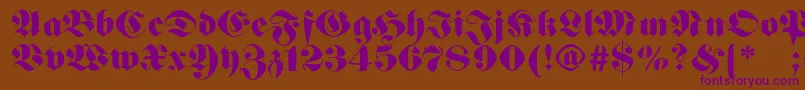 Шрифт Germanfatman – фиолетовые шрифты на коричневом фоне