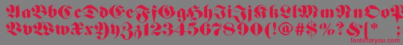 Шрифт Germanfatman – красные шрифты на сером фоне
