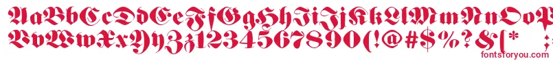 Germanfatman-fontti – punaiset fontit valkoisella taustalla