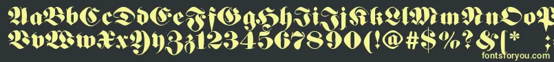 Germanfatman Font – Yellow Fonts on Black Background