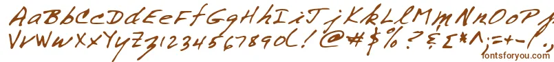 Шрифт TomasRegular – коричневые шрифты на белом фоне