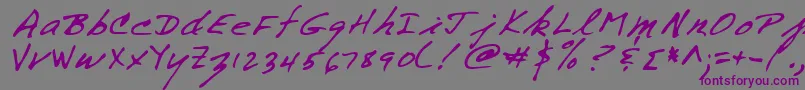 Шрифт TomasRegular – фиолетовые шрифты на сером фоне