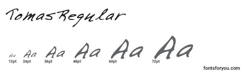 TomasRegular Font Sizes