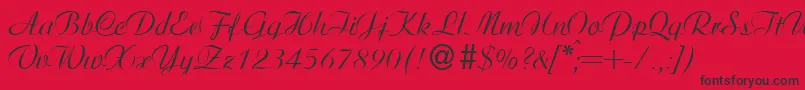 fuente AdriadbNormal – Fuentes Negras Sobre Fondo Rojo