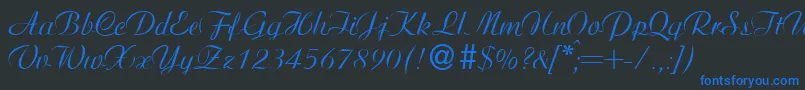 AdriadbNormal Font – Blue Fonts on Black Background