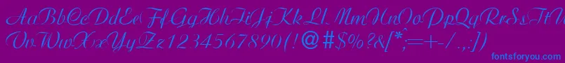 AdriadbNormal Font – Blue Fonts on Purple Background